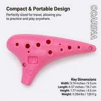 12 Hole Alto Flute, Lightweight Melodious Ocarina for Beginners, Musical Instrument Gift for Kids Ad - Image 5