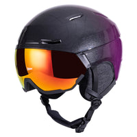 Ski Helmet with Integrated Goggles and Stretchable Lens, Unisex, for Skiing and Snowboarding