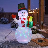 Inflatable Snowman with Lights Built-in LED Light Christmas Snowman Inflatable Holiday Decor Illuminated Bright for Yard, Garden