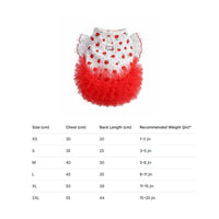Ruffle Tutu Dog Dress Lightweight Tutu Dog Skirt Warm-Season Summer Design