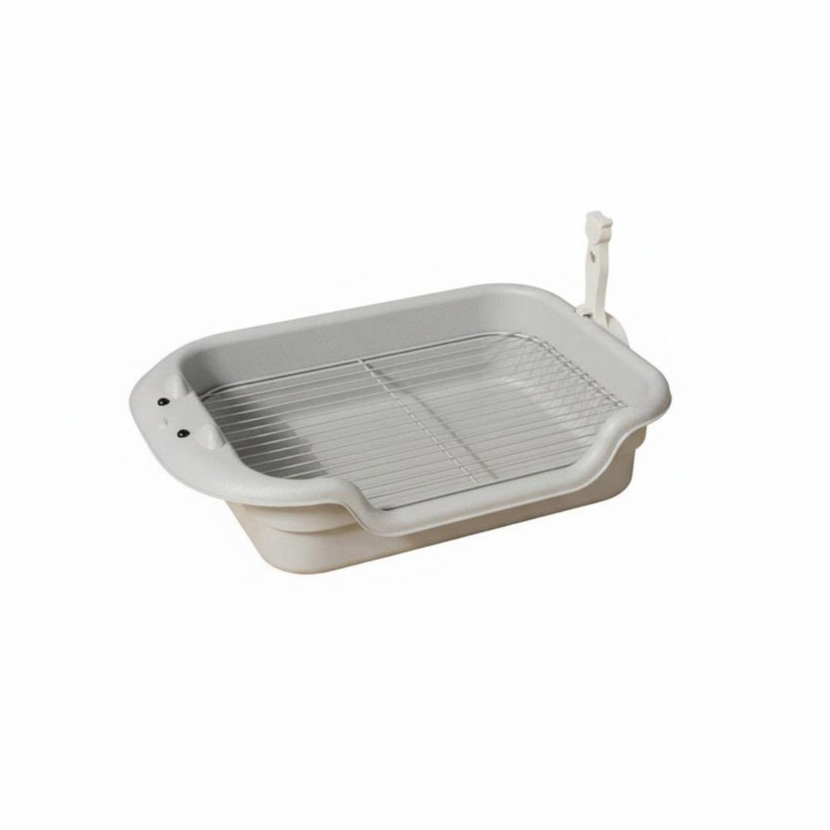 Dog Litter Box with Steel Mesh Detachable Design Dog Potty Tray with Grate Mesh Training Toilet Portable Pet Pee Pad Holder