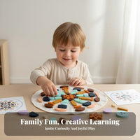 Creative Pattern Blocks Educational Wooden Pattern Blocks Paint Geometric Shape Matching Toy for Kids, Preschoolers, Preschool, Kindergarten