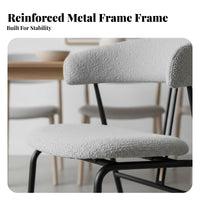 Violin Posterior Chair Modern Minimalist Design Dining Seat Firm-Density Foam Padding Multifunctional for Apartment Dwellers
