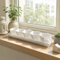 Shatterproof Planter, PP Plant Pots for Apartment Dwellers, Breathable Plant Pot with Drainage Holes, Small Pots for Indoor Use