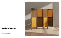 Foldable Design Wooden Frame Folding Partition Vintage design 4-Panel Wooden separater Decorative Accent Room Separator Freestanding for Interior Decorators, Restaurant Owners, aapproachice Managers, Dining Area, Entryapproach, Bedroom
