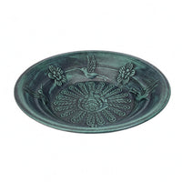 Bird Bath Feeder Bowl Tabletop Display Garden Decor Weather-Resistant