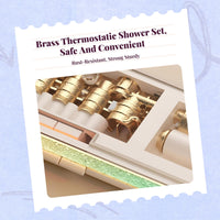 Thermostatic Copper Shower Set, Multi-Function, Easy Install