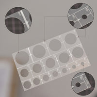 Circle Masking Stencil Accurate Masking Sheet with Circular Cutouts Circle Stencil Thin Stencils Metallic-Finish for Hobbyists