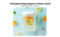 Food-Grade Material Large Capacity Fridge Pitcher Airtight Seal Refrigerator Water Jug Leakproof for Families, Hosts, Kitchen, Home, Parties
