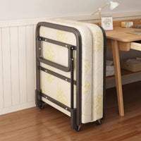 Foldable Daybed Lockable Wheels Single Daybed Bed Furniture