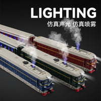 东风4B火车仿真高铁模型电动行驶单双节轨道列车儿童玩具火车摆件