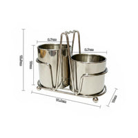 Stainless Steel Utensil Holder Rust Proof Tableware Holder Stand Long-Lasting