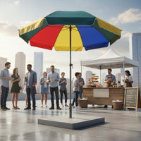 Sun Protection Commercial Stall Umbrella Weather Resistant Large Outdoor Sunshade Heavy Duty Garden Sunshade for Street Vendors, Business Owners, Patio, Restaurant Terrace