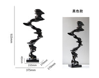 现代简约轻奢玻璃钢电镀艺术摆件酒店大厅入户玄关电视柜旁雕塑品