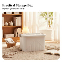 Clear Latch Box with casters Large Capacity Wheeled Storage Chest Moistureresistant robustDuty for Parents