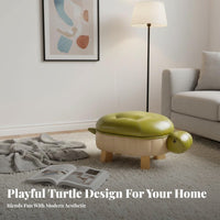 Turtle Ottoman Good Fortune Symbol Low Stool Sturdy Legs for Living Room, Adults