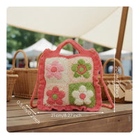 Granny Square Shoulder Bag Gift Idea Handbag Lightweight for Streetwear, Travel