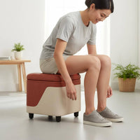 Storage Ottoman Sturdy Small Storage Ottoman Easy to Clean Squat Foot Stool for Living Room, Bedroom