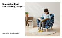 2 Pieces Lunar Couch and celestial body Stool Padded Seat children's Furniture