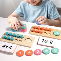 Ten-Frame Counting Toy Printed Numerals Number Peg Board Place Value