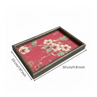 Chinese Design Tray Decorative Wildflower Serving Platter Fashionable