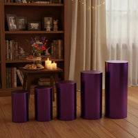 Dessert Table Pillar Cover Stretch Material Cylinder Pedestal Cover Round Plinth Slipcover Snug Fit Easy to Install for Weddings