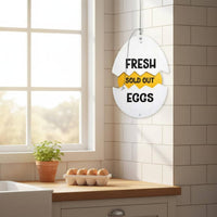 Farm Eggs Sign Easy to Hang Home Decor Double-Sided Print for Chicken Coop, Barn