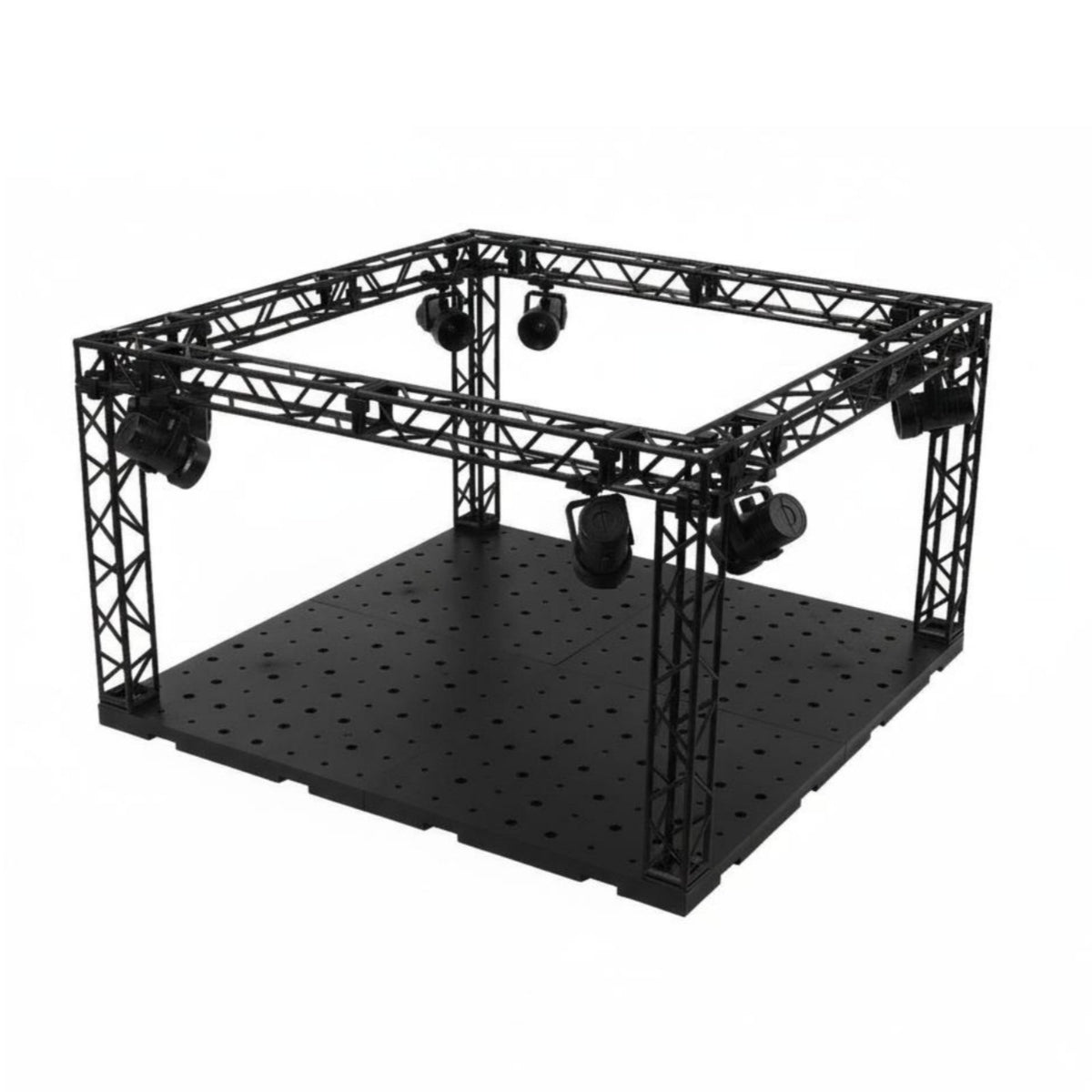 DIY Hangar Display Base Color Changing Lights Light-up Display Stage Modular Design Action Figure Concert Stage for Diorama Building, Toy Photography