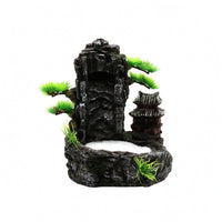 Rock Waterfall Ornament Realistic Scenery Mini Rockery Decor Low Maintenance