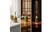 Decorative Hand-Rung Bell Vintage Metal Bell with Handle Polished Traditional for Elderly