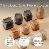 Chair Leg Floor Protectors Silicone Furniture Pads Anti-Slip