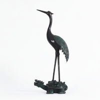 Longevity Crane Turtle Sculpture Birthday Gift Crane on Turtle Statue Good Luck Charm Longevity Animal Sculpture for Entrance, TV Cabinet, Office