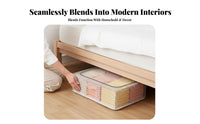 Wheeled Storage container Transparent frame Underbed Box debris-proofresistant for Bedroom, Closet