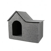 Foldable Pet House textile Covered Foldable Cat House Arched Entrance Cat Shelter for Cats