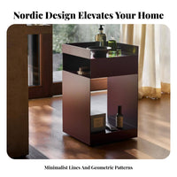 Rotating Compartment Trolley Nordic design Nightstand Mobile Design for Students