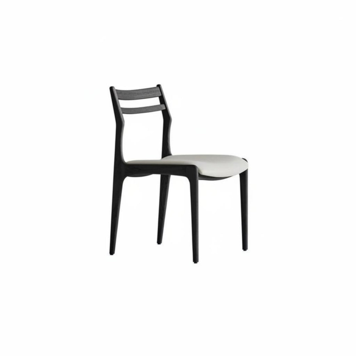 Upholstered Ladderrear Chair Minimalist Design Kitchen Seating Curved Seat Sturdy Frame for Restaurant Owners, Families, Cafe