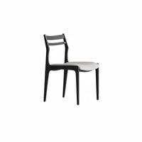Upholstered Ladderrear Chair Minimalist Design Kitchen Seating Curved Seat Sturdy Frame for Restaurant Owners, Families, Cafe