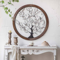 Branch Wall Art Antique Look Metal Tree Wall Decor Gift Idea for Garden, Patio