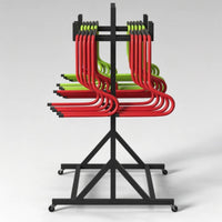 Training Hurdle Rack Caster Wheels Fitness Gear Triangular Bracing