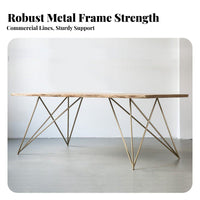 Long Rectangular Meeting Desk Modern Design Long Rectangular Desk Minimalist aesthetic Conference Table for Business groups, Professionals, Coworking Space