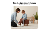 Elephant-Shaped Ottoman creature Design Padded Footrest Non-Slip Feet for Bedroom
