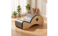 Stretching Pilates Spine Corrector Arch Curved Spine Correction Arch with Wood Panels Core Strengthening Pilates Barrel Cushioned for Fitness Enthusiasts, Home Gym, Mind-Body Exercise Room