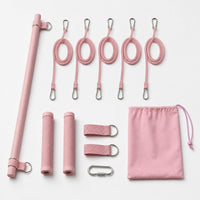 Pilates Bar Kit with Resistance Bands for Home Gym Yoga and Fitness Training