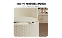 Wheeled Storage Stool 360° Swivel Rolling Storage Chair Scratch Resistant