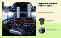 Twin LED Fog Light Assembly with Clear Lens, DRL Kit
