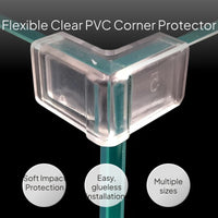 Glass Enclosure Corner Protector, Transparent PVC Guard