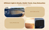 Car sun shade blocks sun, easy install.