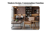 2 Pieces Armchair with Matching Side Table Japaneseaesthetic Design Seating Group Wide Seat Sturdy and Strong for Reception Area
