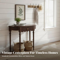 Demilune Console Half-Round Shape Demilune Table Vintage aesthetic areaSaving for Homeowners
