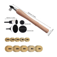 55 Pieces Bowl Sander Set Ergonomic Handle Wood Lathe Sanding Kit Buffing Pads Included Lathe Sanding Kit for Woodworkers